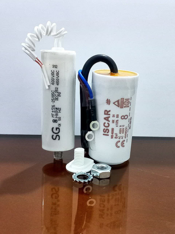 خازن 8 میکروفاراد مناسب برای جک های پارکینگی 220V
