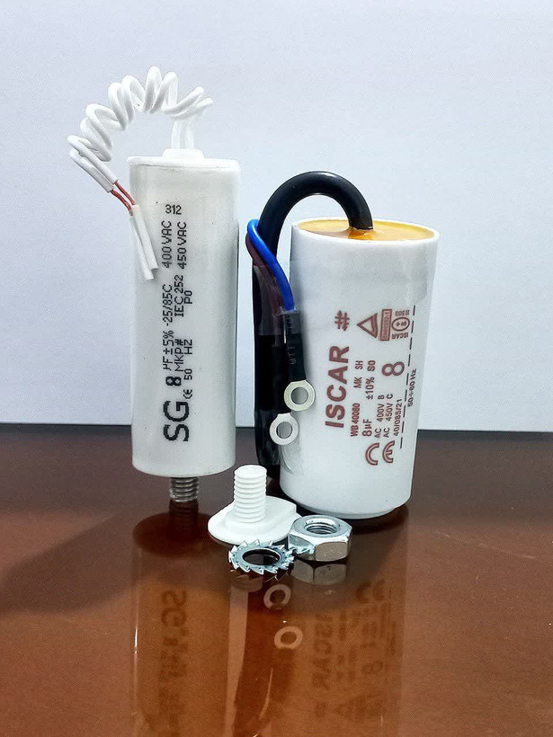 خازن 8 میکروفاراد مناسب برای جک های پارکینگی 220V